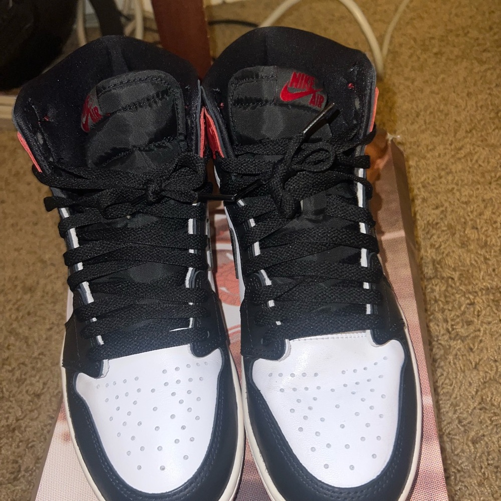 Jordan Men's Sneakers in Black, White, and Red